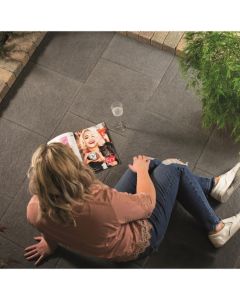 Tobermore Beaufort Charcoal Paving Slabs - 400 x 400 x 40mm Insitu 1