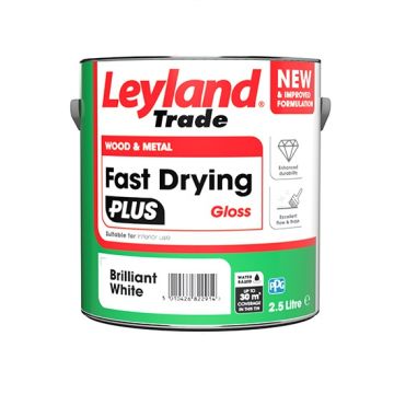 Leyland Trade Fast Drying PLUS Water-Based Gloss - Brilliant White