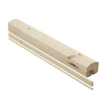 Burbidge Elements HRR4200GP Pine Handrail - 4200 x 65 x 55mm (Glass Type Only)