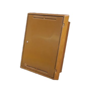 Mitras GO1134 BS 8499 Brown Recessed Gas Meter Box with Vented Door