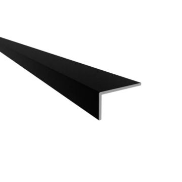Rothley Unequal Matt Black Aluminium Angle Profile - 2500mm