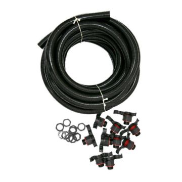 Wiska Flexible Black Polypropylene Conduit Brace PA Kit - 10 Metres & 10 Fittings