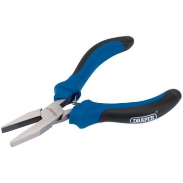 Draper 12536 Soft Grip 115mm Flat Nose Mini Pliers