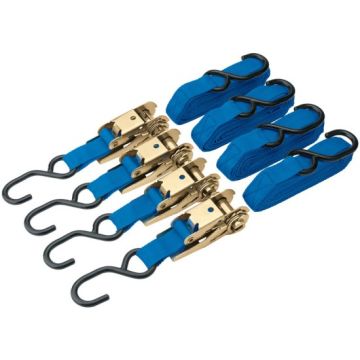 Draper 60960 Ratcheting Tie Down Straps 350Kg 4 Piece - 4.5m x 25mm