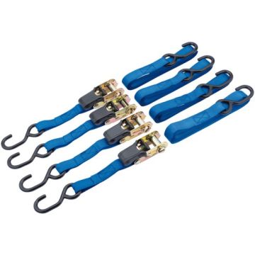 Draper 60965 250Kg 4 Piece Ratcheting Tie Down Straps - 5 Metres x 25mm