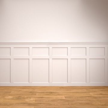 Deanta White Primed Hampton Wall Panelling Pack - 2400mm (1)