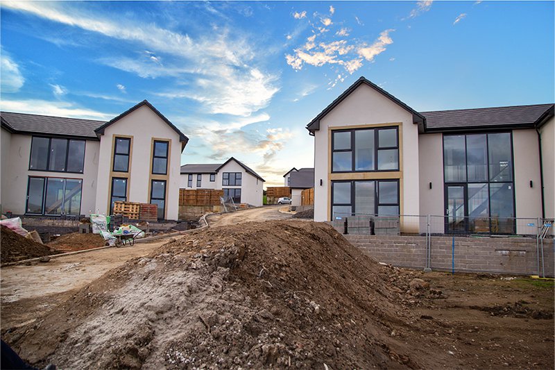 Marie Thomas Homes development at Barrowford - view from the bottom of the site looking up